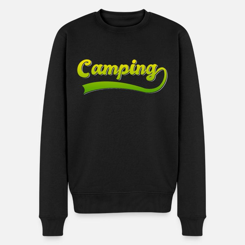 Camping - Männer Premium Bio Pullover - Schwarz