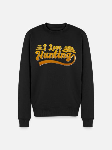 I love hunting - Men's Premium Organic Jumper - black