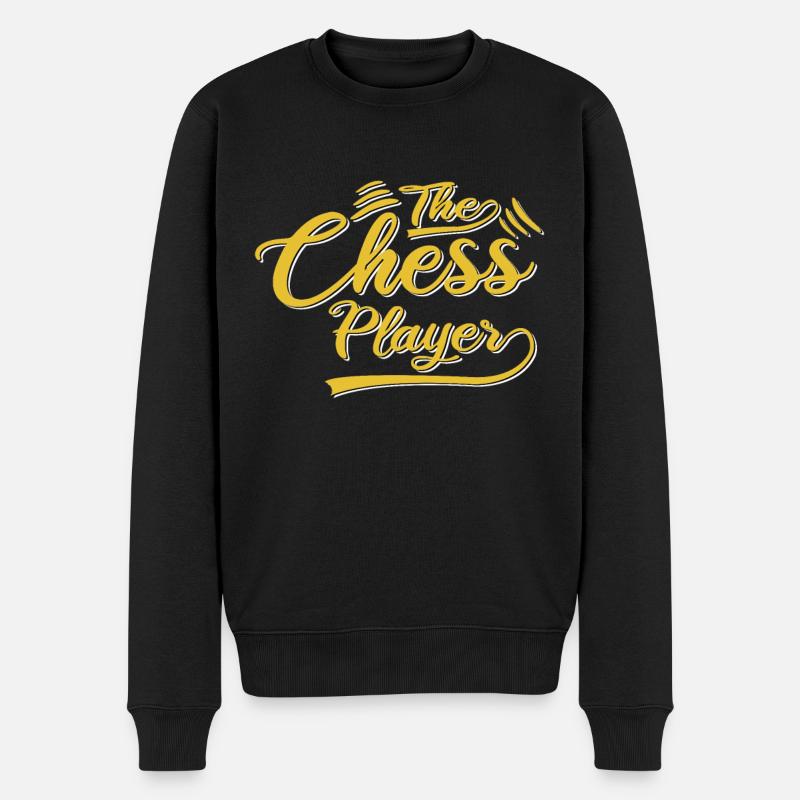 Der Schach Spieler - Männer Premium Bio Pullover - Schwarz