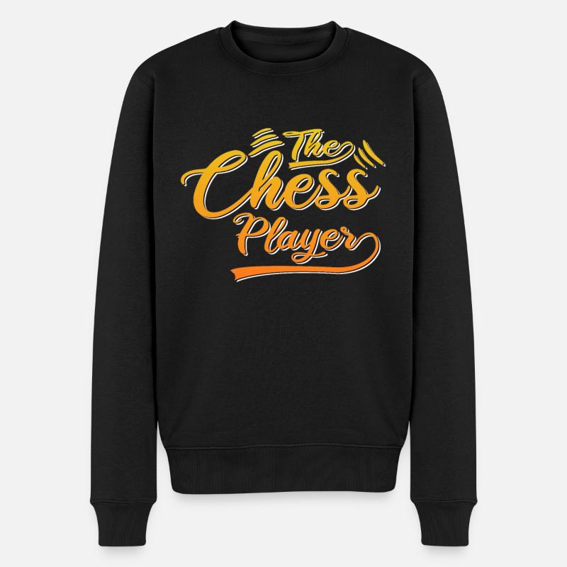 Le joueur d’échecs - Pull Premium bio Homme - noir