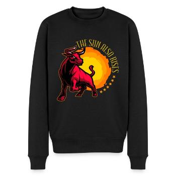 La tauromachie Le soleil se lève aussi Rodéo Bullero - Pull Premium bio Homme - noir - Devant - Nico (187cm)