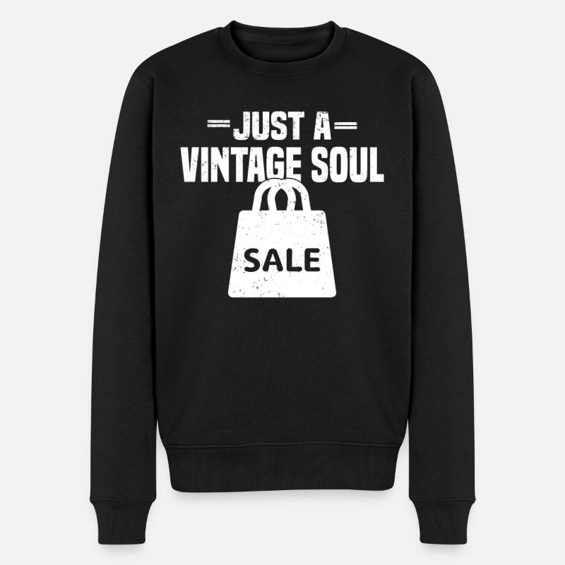 Secondhandladen Secondhand Öko Hipster Gebraucht - Männer Premium Bio Pullover - Schwarz