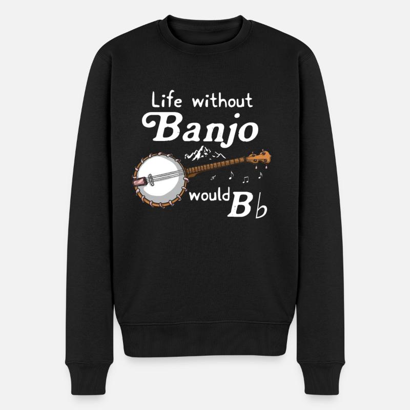 Banjo - Männer Premium Bio Pullover - Schwarz