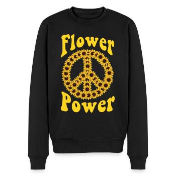 T-shirt hippie Mouvement pour la paix Woodstock Boho Groove - Pull Premium bio Homme - noir - Devant - Nico (187cm)
