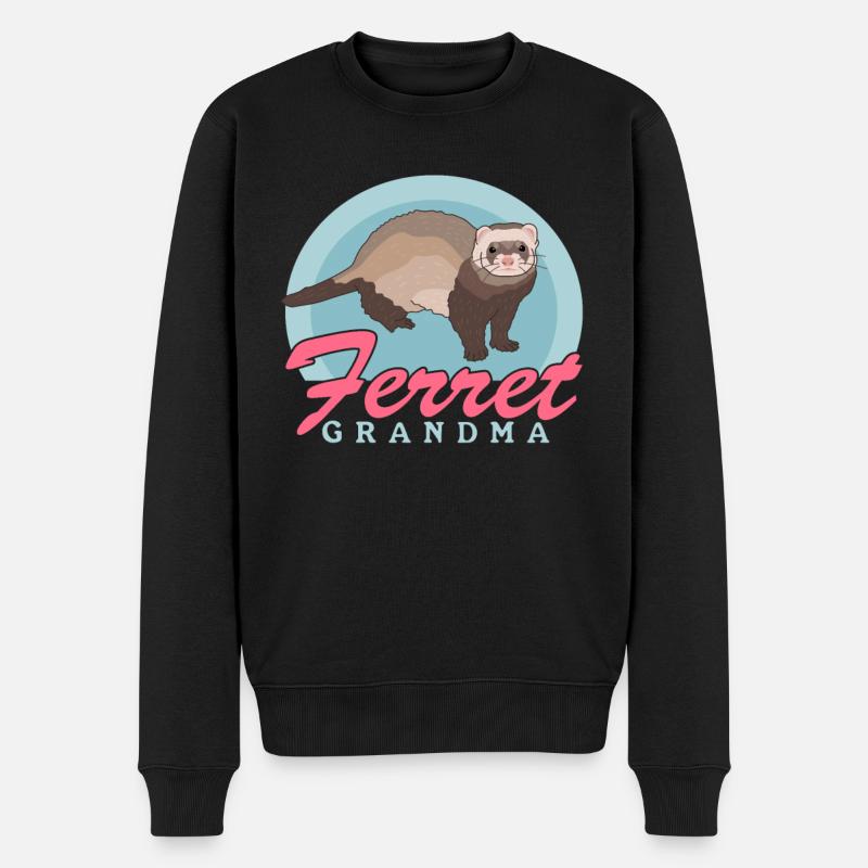 Ferret Grand-mère Ferret Propriétaire Cadeau - Pull Premium bio Homme - noir