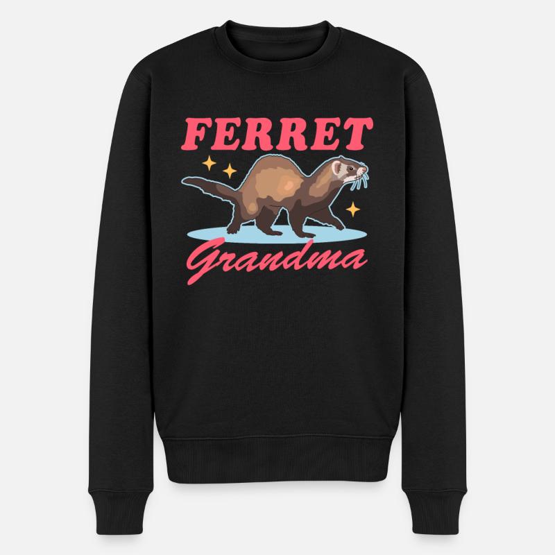 Frettchen Grandma | Frettchen Besitzer Geschenk - Männer Premium Bio Pullover - Schwarz