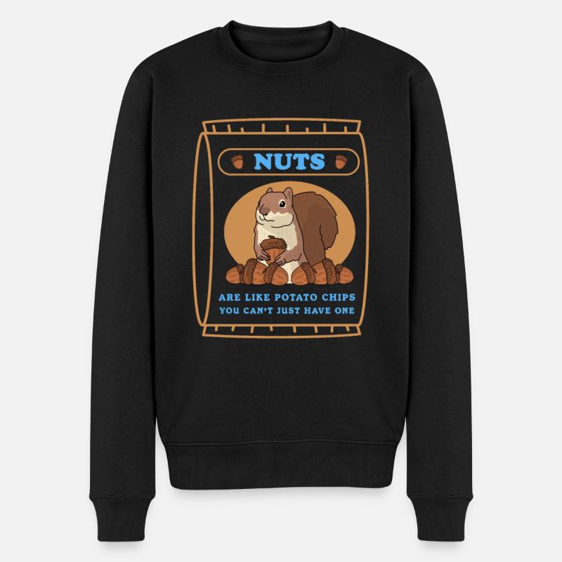 Süßes Eichhörnchen Grauhörnchen Geschenk - Männer Premium Bio Pullover - Schwarz