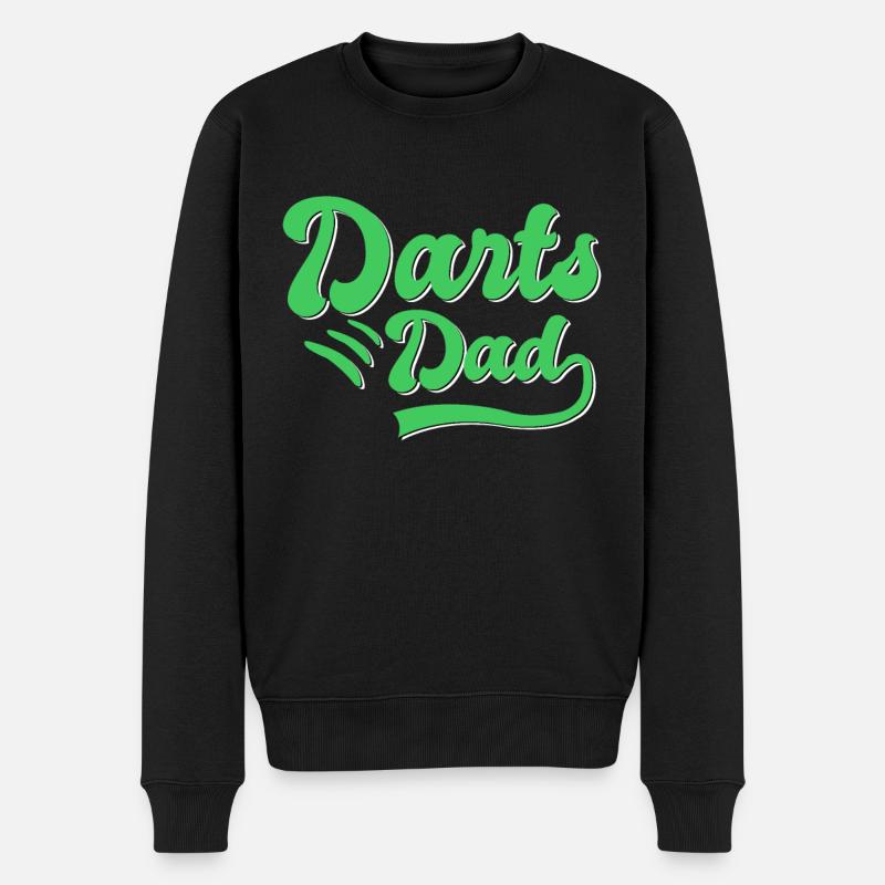 Dart Papa Geschenk - Männer Premium Bio Pullover - Schwarz
