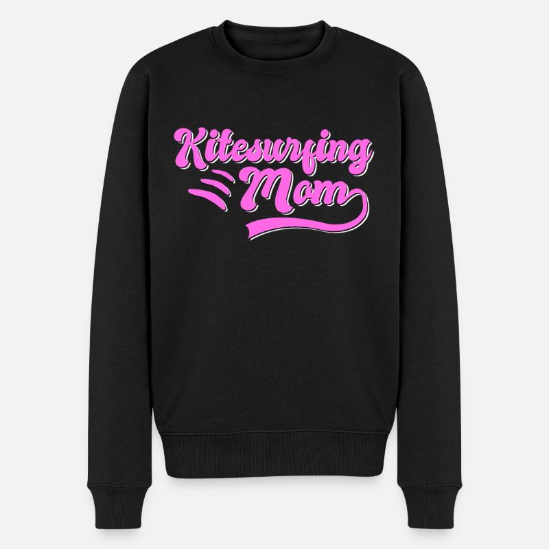 Kite surfen Mama Geschenk - Männer Premium Bio Pullover - Schwarz