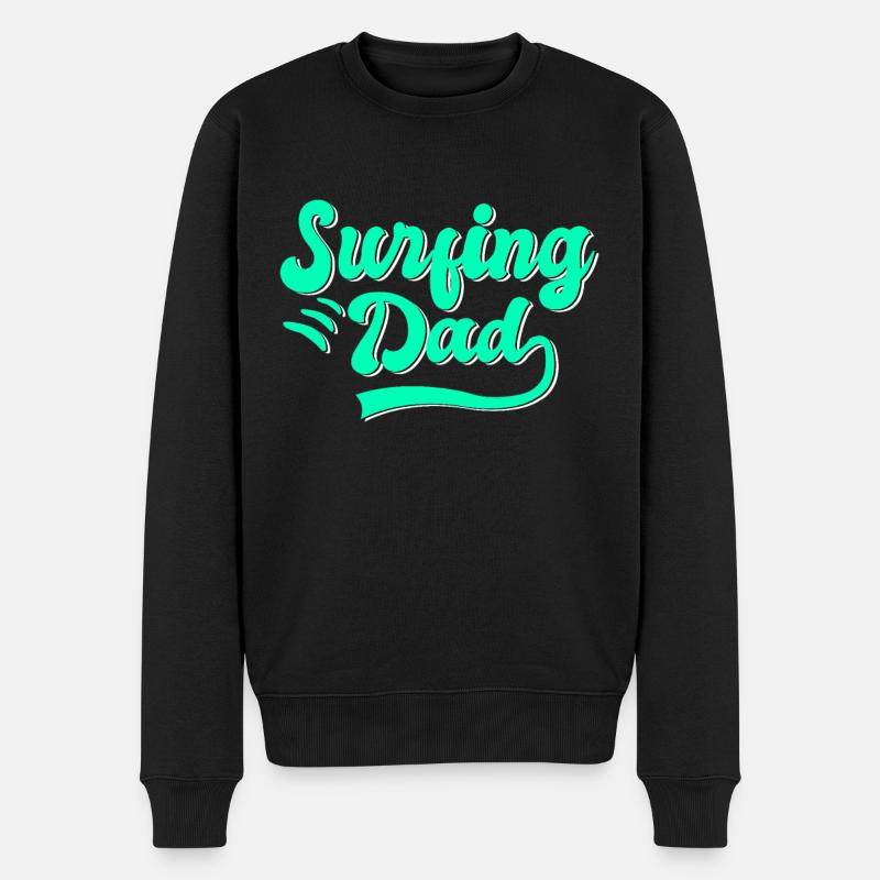 Surfing Papa Cadeau - Pull Premium bio Homme - noir