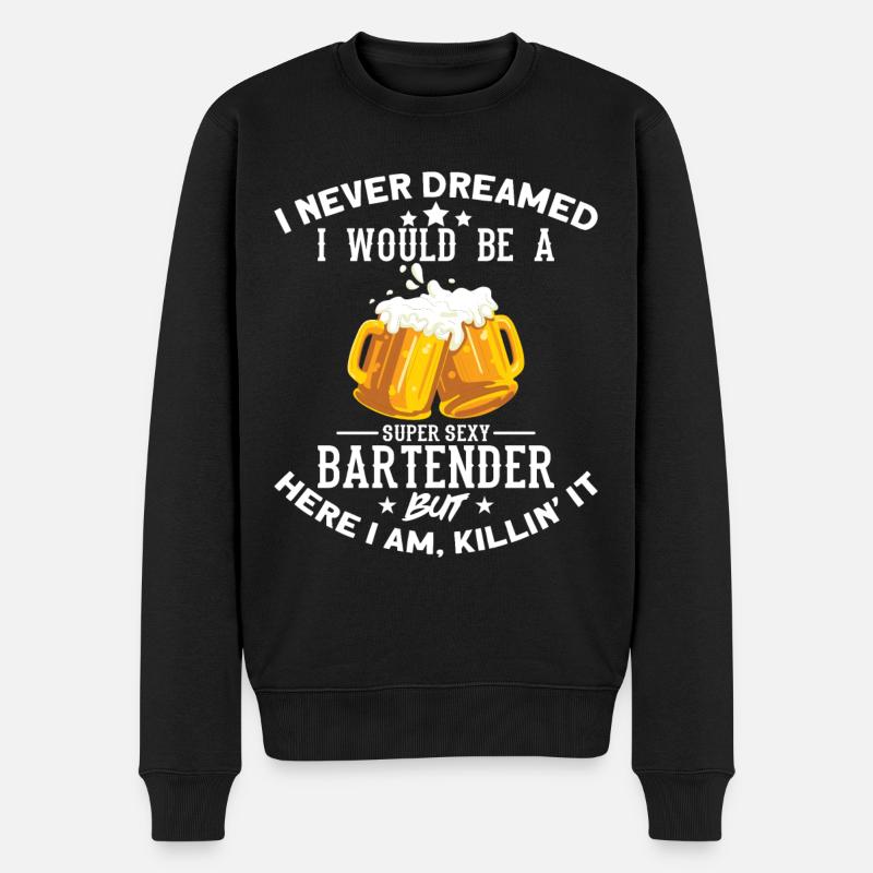 Bartender - Barkeeper - Männer Premium Bio Pullover - Schwarz