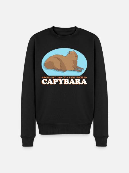 Capybara Dad Capybaras Gift - Men's Premium Organic Jumper - black