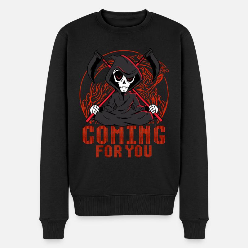 Coming For You - Männer Premium Bio Pullover - Schwarz