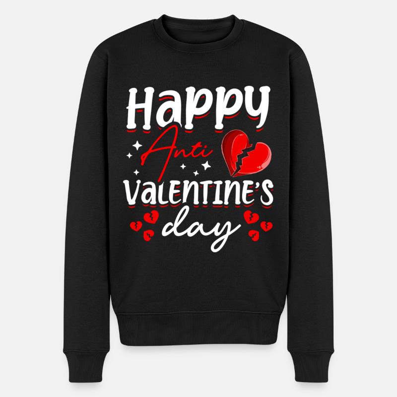 Joyeux anti-Saint-Valentin Hater’s Heart Broken - Pull Premium bio Homme - noir