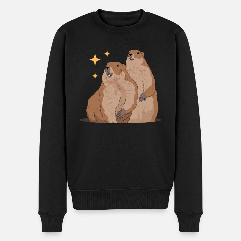 Murmeltiere Mankai Groundhog Munggen Geschenk - Männer Premium Bio Pullover - Schwarz
