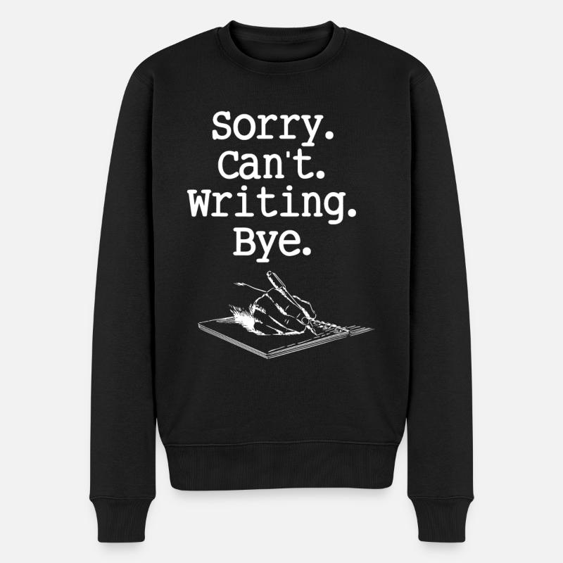 Schriftsteller Autor Schreiben Buch Romanautor Editor Wordsmi - Männer Premium Bio Pullover - Schwarz