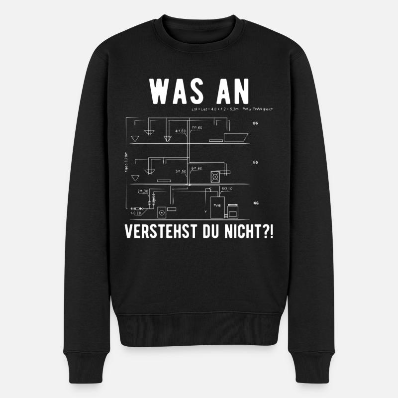 SHK Techniker Anlagenmechaniker Heizungsbauer - Männer Premium Bio Pullover - Schwarz
