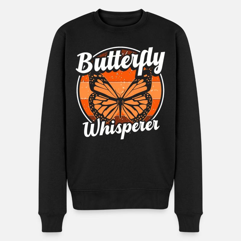 Chuchoteur de papillons - Pull Premium bio Homme - noir