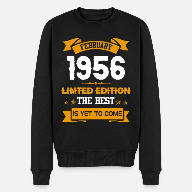 Février 1956 Cadeau d’anniversaire - Pull Premium bio Homme - noir
