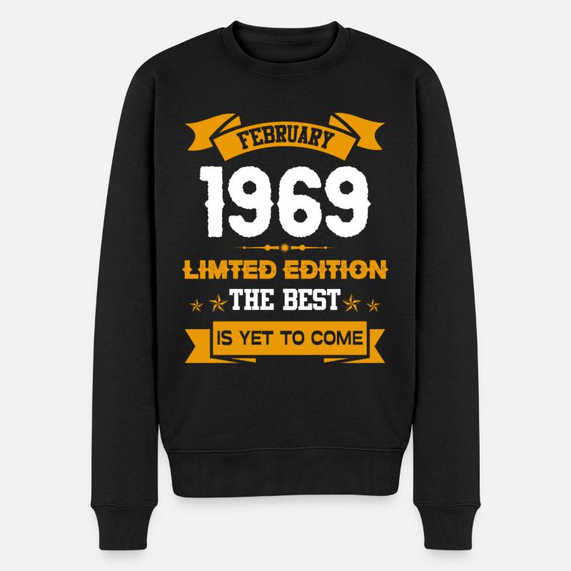 Février 1969 Cadeau d’anniversaire - Pull Premium bio Homme - noir