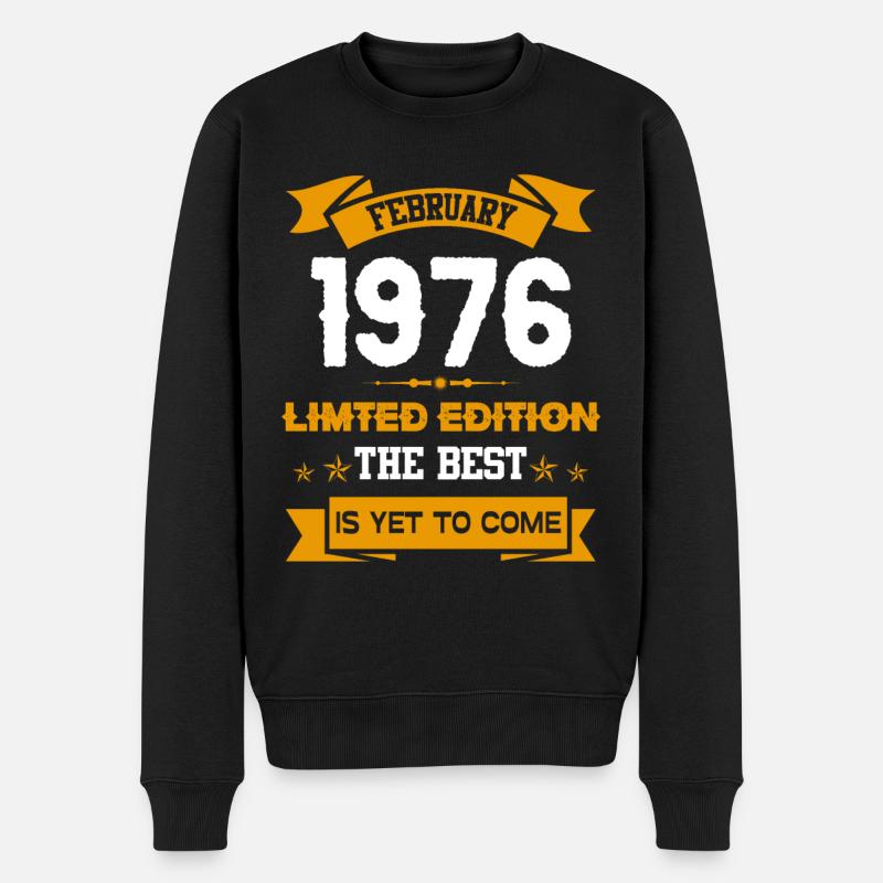 Février 1976 Cadeau d’anniversaire - Pull Premium bio Homme - noir