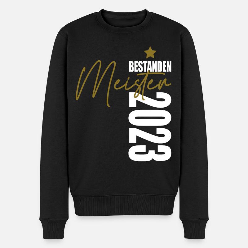 Meister bestanden 2023 - Männer Premium Bio Pullover - Schwarz