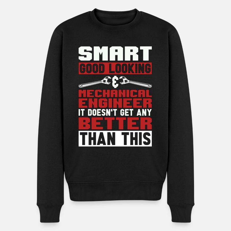 Génie mécanique Smart Beau Mécanicien - Pull Premium bio Homme - noir