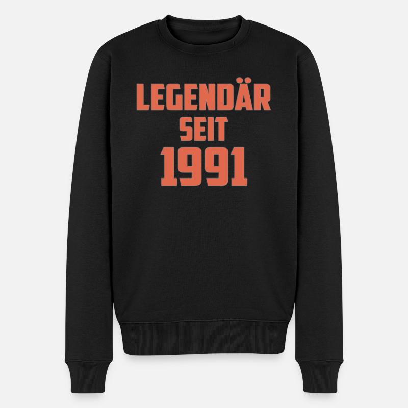 Legendär Seit 1991 - Männer Premium Bio Pullover - Schwarz