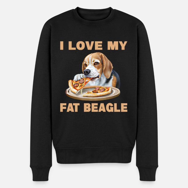 J’aime mon gros beagle - Pull Premium bio Homme - noir