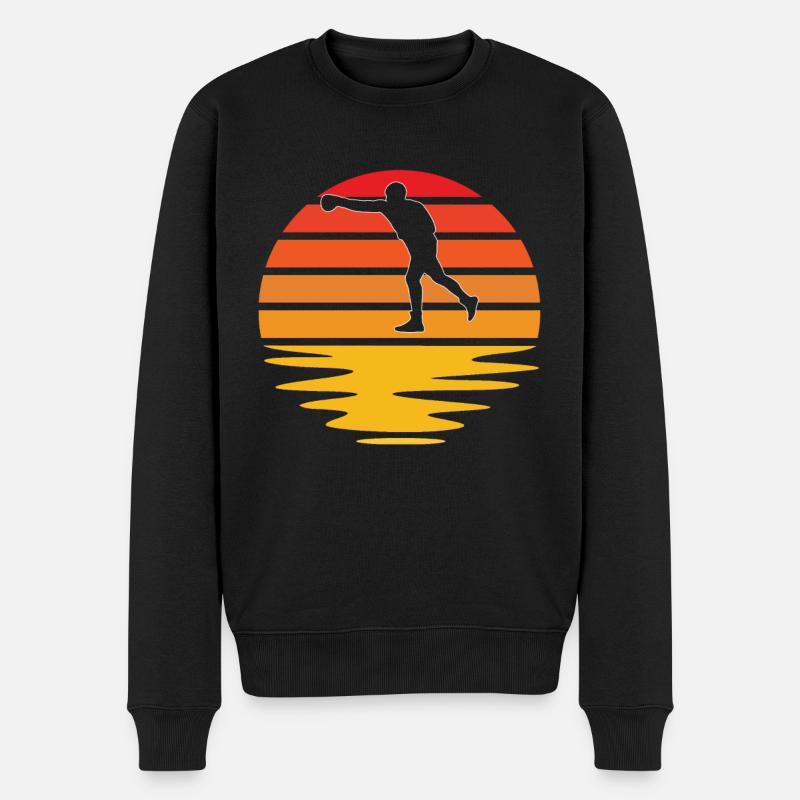 Boxen Retro - Männer Premium Bio Pullover - Schwarz