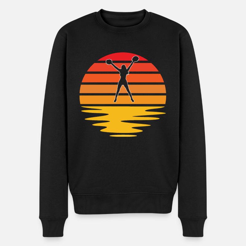 Cheerleading Retro - Männer Premium Bio Pullover - Schwarz