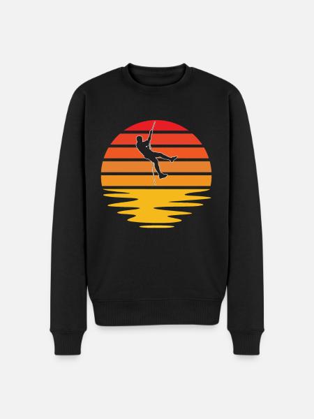 Climbing Retro - Men's Premium Organic Jumper - black