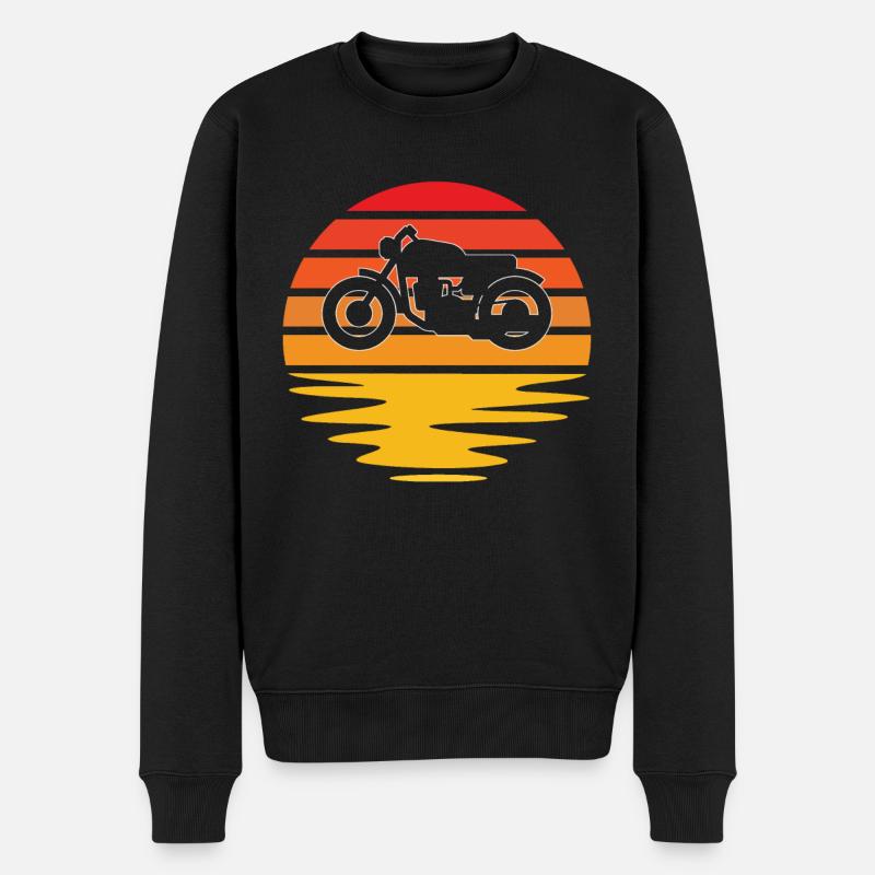 Moto Rétro - Pull Premium bio Homme - noir