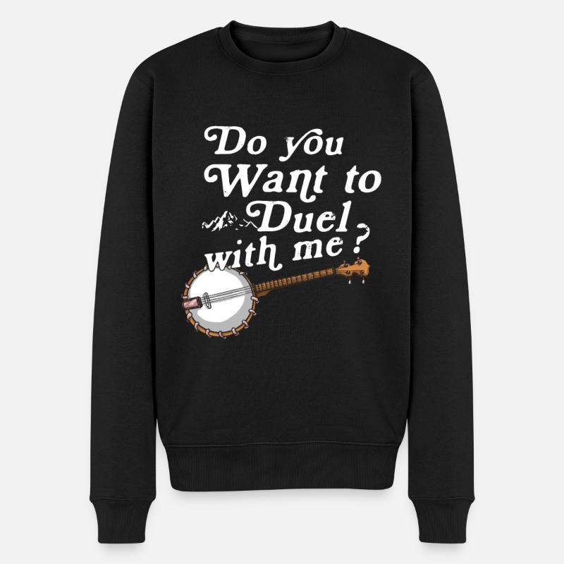 Banjo - Männer Premium Bio Pullover - Schwarz