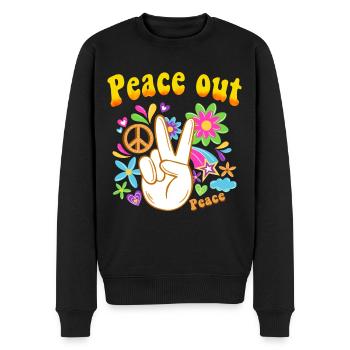 T-shirt hippie Mouvement pour la paix Woodstock Boho Groove - Pull Premium bio Homme - noir - Devant - Nico (187cm)