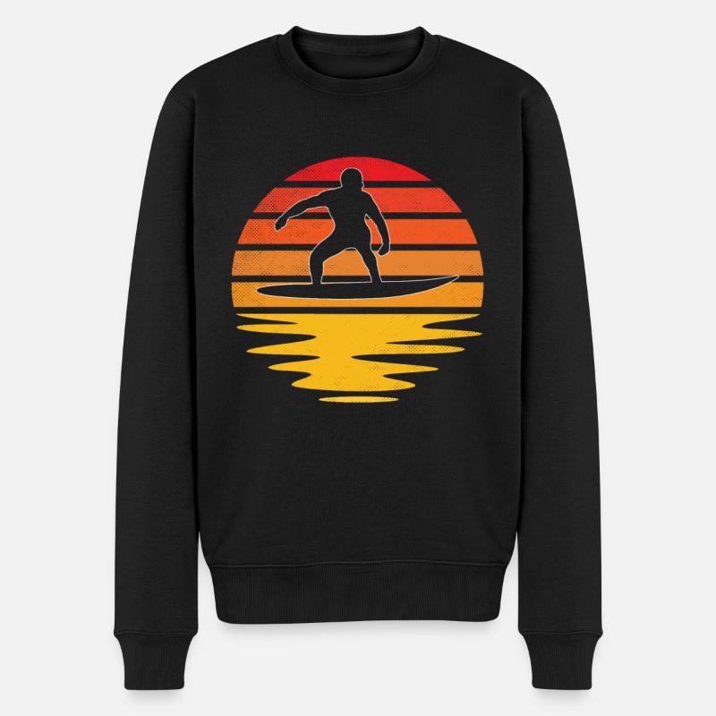 Surf Rétro - Pull Premium bio Homme - noir