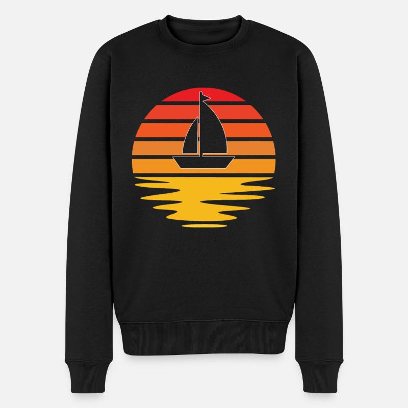 Rétro de la voile - Pull Premium bio Homme - noir