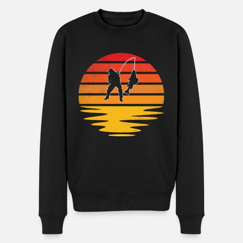 Pêche Rétro - Pull Premium bio Homme - noir