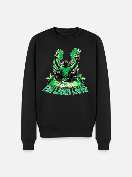 Fürth ein Leben lang - Männer Premium Bio Pullover - Schwarz