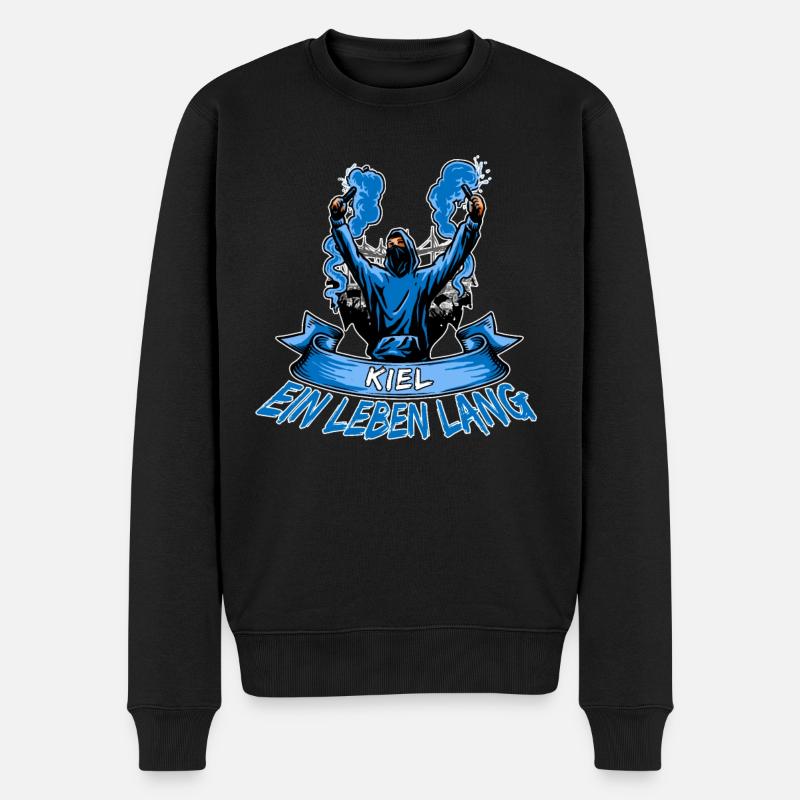 Kiel ein Leben lang - Männer Premium Bio Pullover - Schwarz