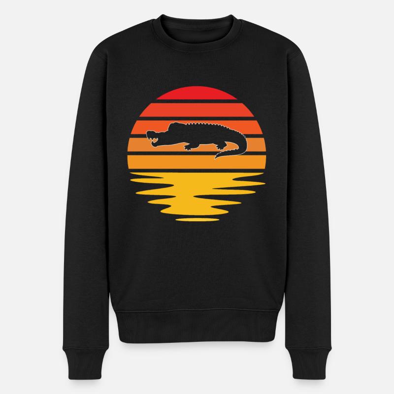 Crocodile Rétro - Pull Premium bio Homme - noir