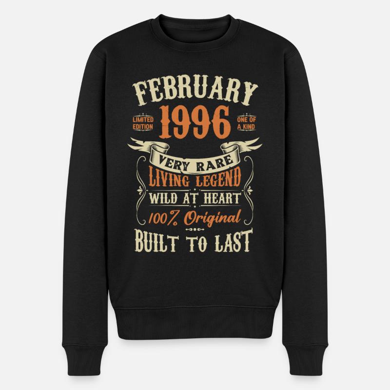 Février 1996 Cadeau d’anniversaire - Pull Premium bio Homme - noir