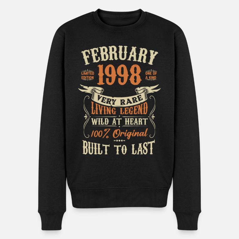 Février 1998 Cadeau d’anniversaire - Pull Premium bio Homme - noir