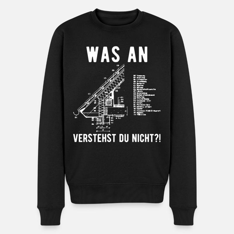 Dachdecker Dachdeckermeister Spengler - Männer Premium Bio Pullover - Schwarz