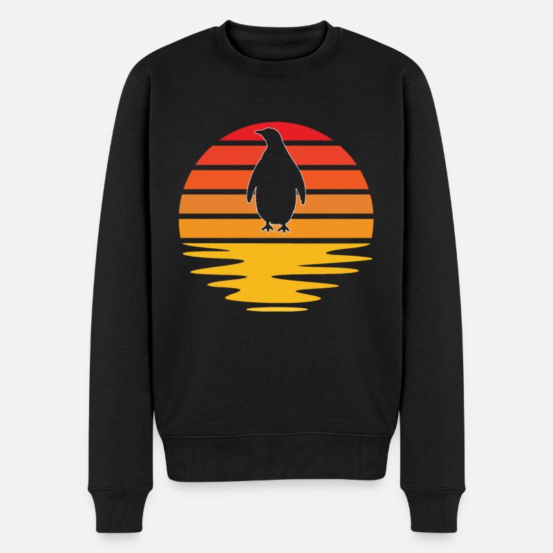 Pingouin Rétro - Pull Premium bio Homme - noir