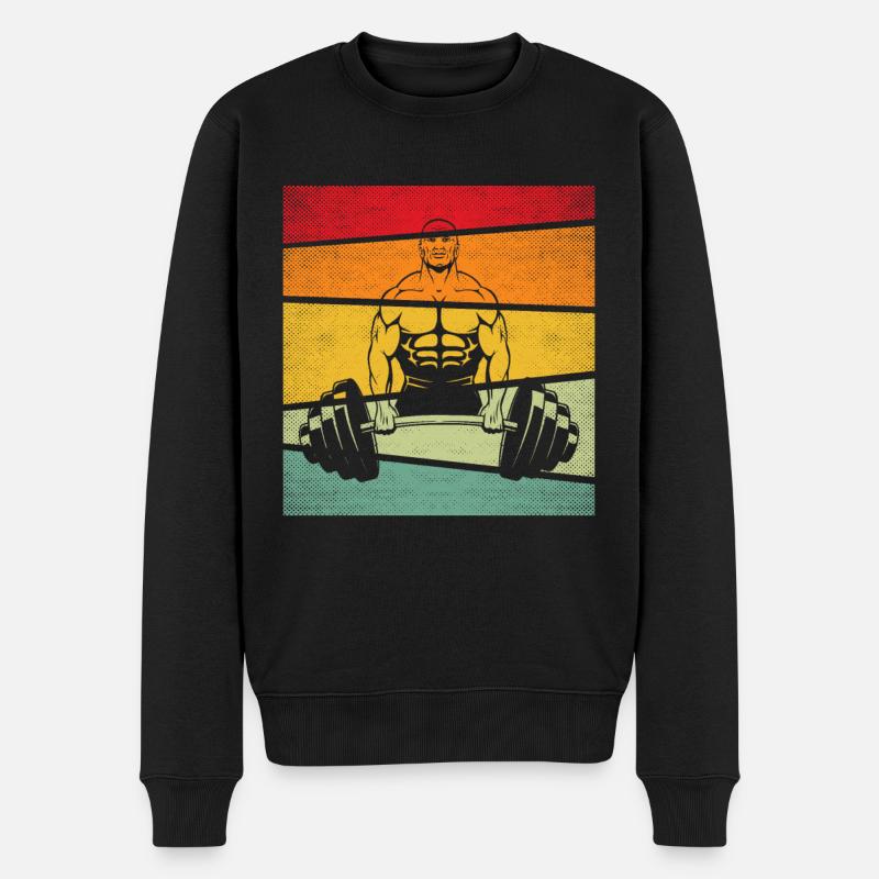 Musculation Rétro - Pull Premium bio Homme - noir