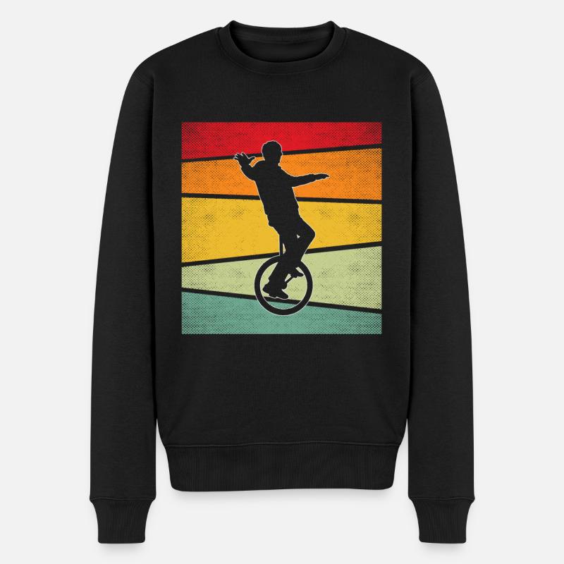 Rétro monocycle - Pull Premium bio Homme - noir