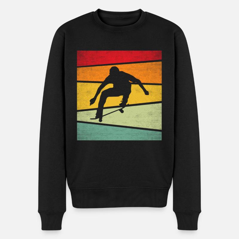 Patinage Rétro - Pull Premium bio Homme - noir