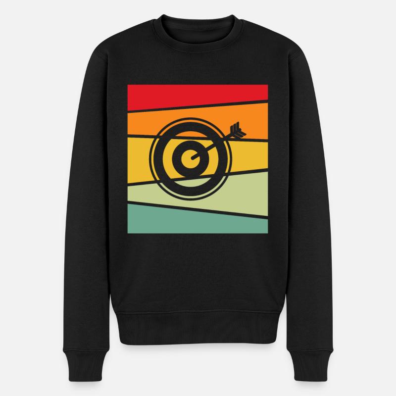 Darts Retro - Männer Premium Bio Pullover - Schwarz