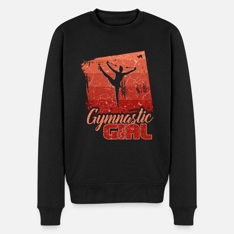 Gymnastik Mädchen Turnen - Männer Premium Bio Pullover - Schwarz